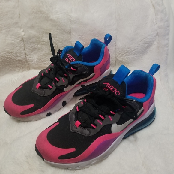 Nike Shoes - Nike women air max 270 react Pink/Blue/Black